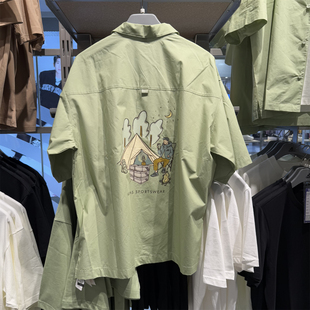 Adidas阿迪达斯男子短袖衬衣2025夏休闲纯棉翻领运动上衣 JL6056