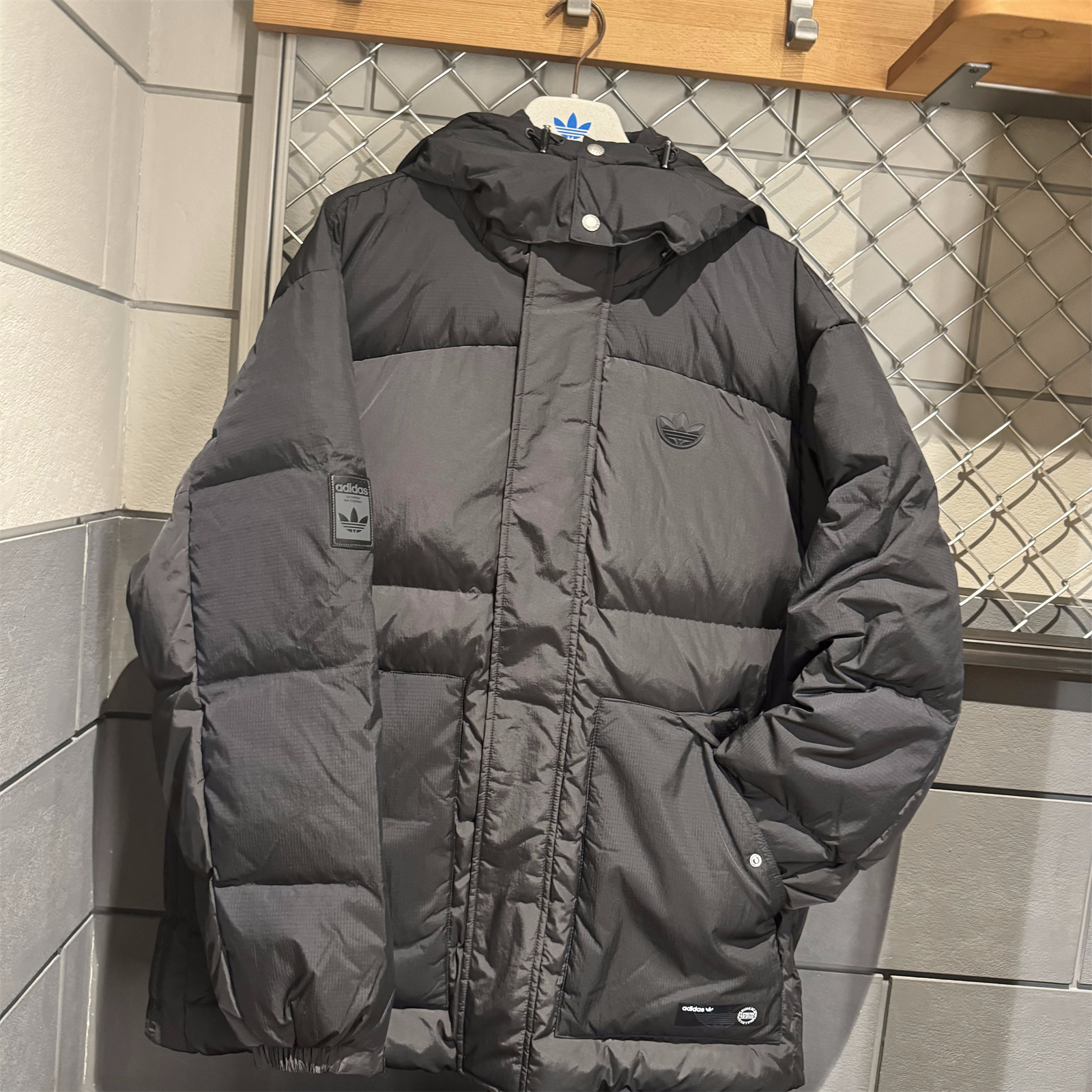 s阿迪达斯三叶草男羽绒服外套