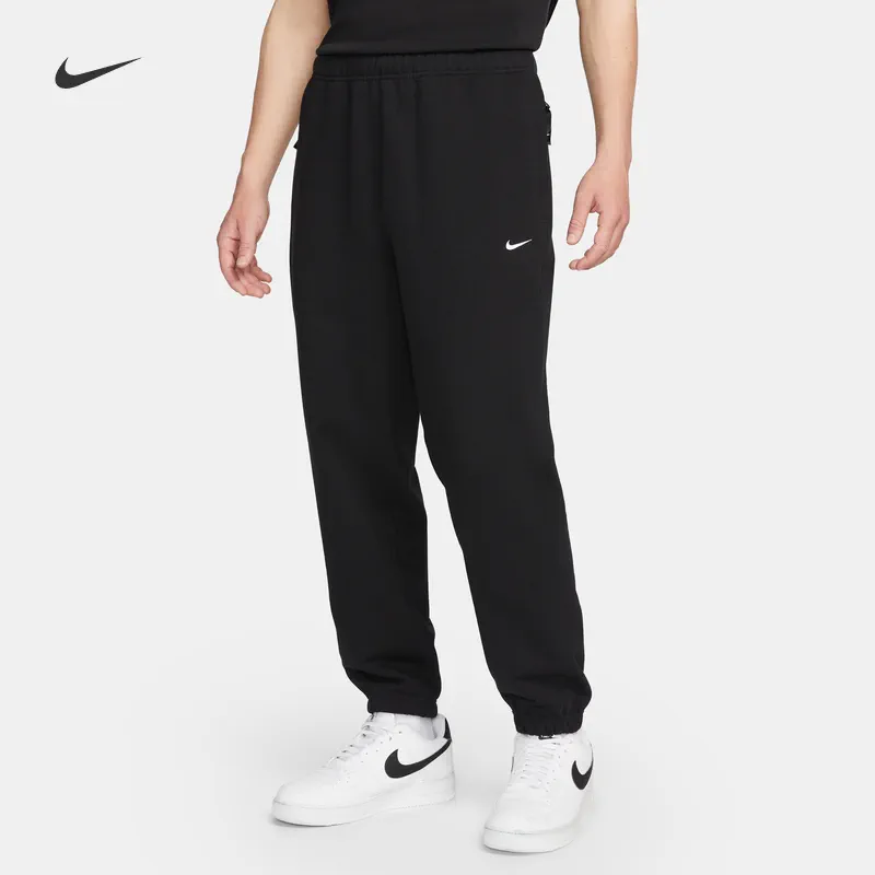 正品Nike/耐克Solo Swoosh时尚休闲运动男子跑步长裤 DX0816-010