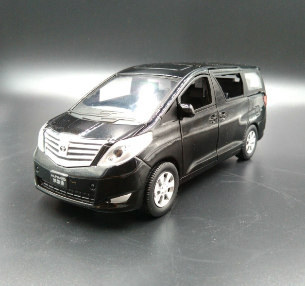 升辉丰田埃尔法明星保姆车金属面包车6开门儿童玩具车模型合金车