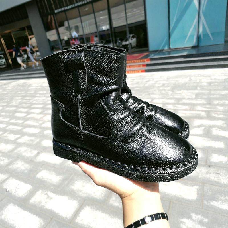 都市人2025新款真皮女鞋孕妇软底妈妈鞋单靴马丁靴百搭洋气休闲靴,女鞋,马丁靴,淘宝优惠券,粉丝福利购,淘宝优惠卷