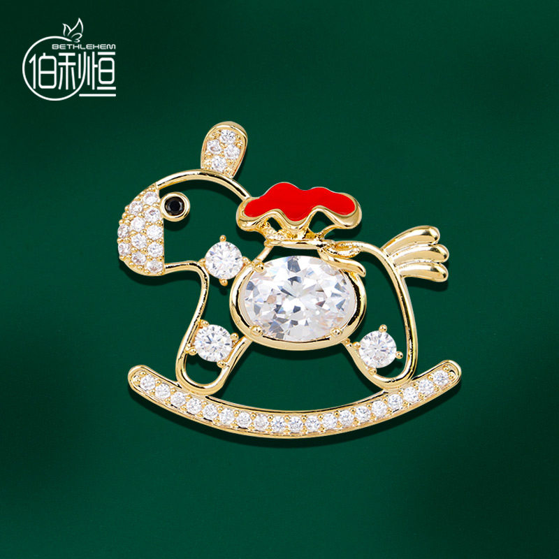 钱袋可爱木马胸针女款轻奢高级感气质西装毛衣胸花别针超百搭配饰,饰品/流行首饰/时尚饰品新,胸针,淘宝优惠券,粉丝福利购,淘宝优惠卷