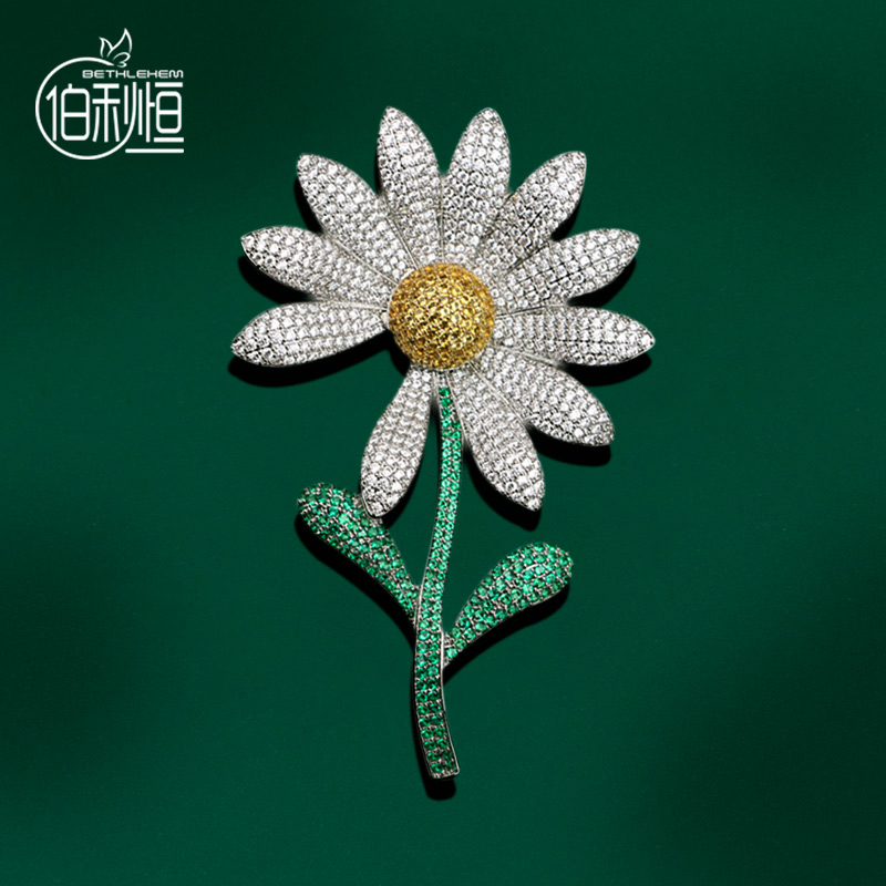 权志龙同款小雏菊太阳花胸针