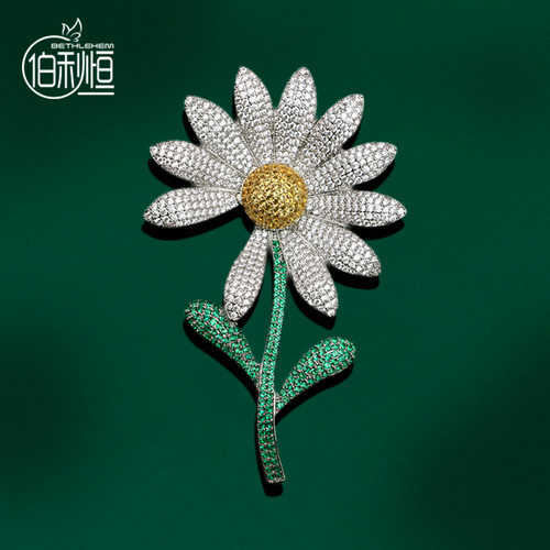 权志龙同款小雏菊太阳花胸针