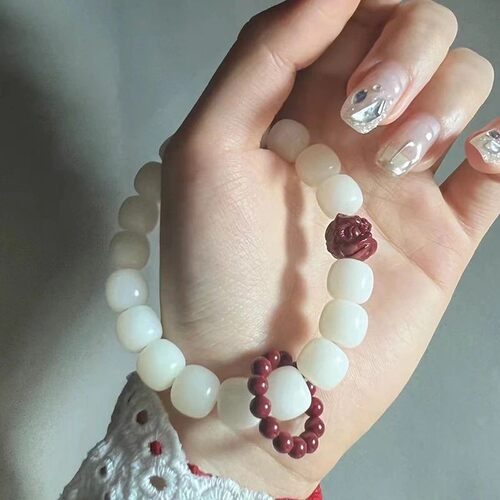 女菩提朱砂百搭醒狮手串