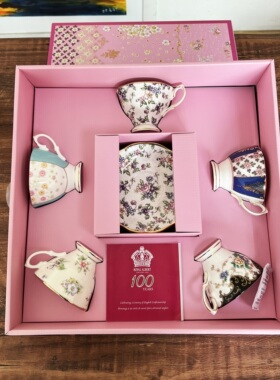 现货Royal albert百年系列00-40五杯五碟欧式骨瓷茶杯碟咖啡杯碟