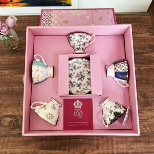现货Royal albert百年系列00-40五杯五碟欧式骨瓷茶杯碟咖啡杯碟