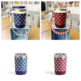 情侣对杯 赠杯链Wedgwood情人节款 随行杯350ml保冷保热保温杯