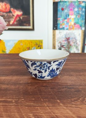 英国购 现货 Wedgwood Hibiscus 芙蓉花 15cm 骨瓷谷物碗餐碗饭碗