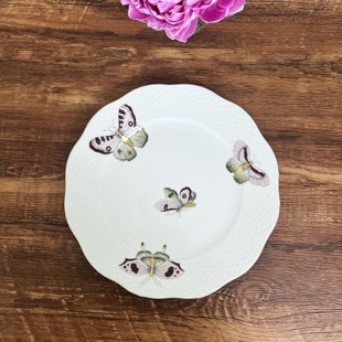 现货手绘Herend匈牙利赫伦皇家花园Royal Garden Butterflies平盘