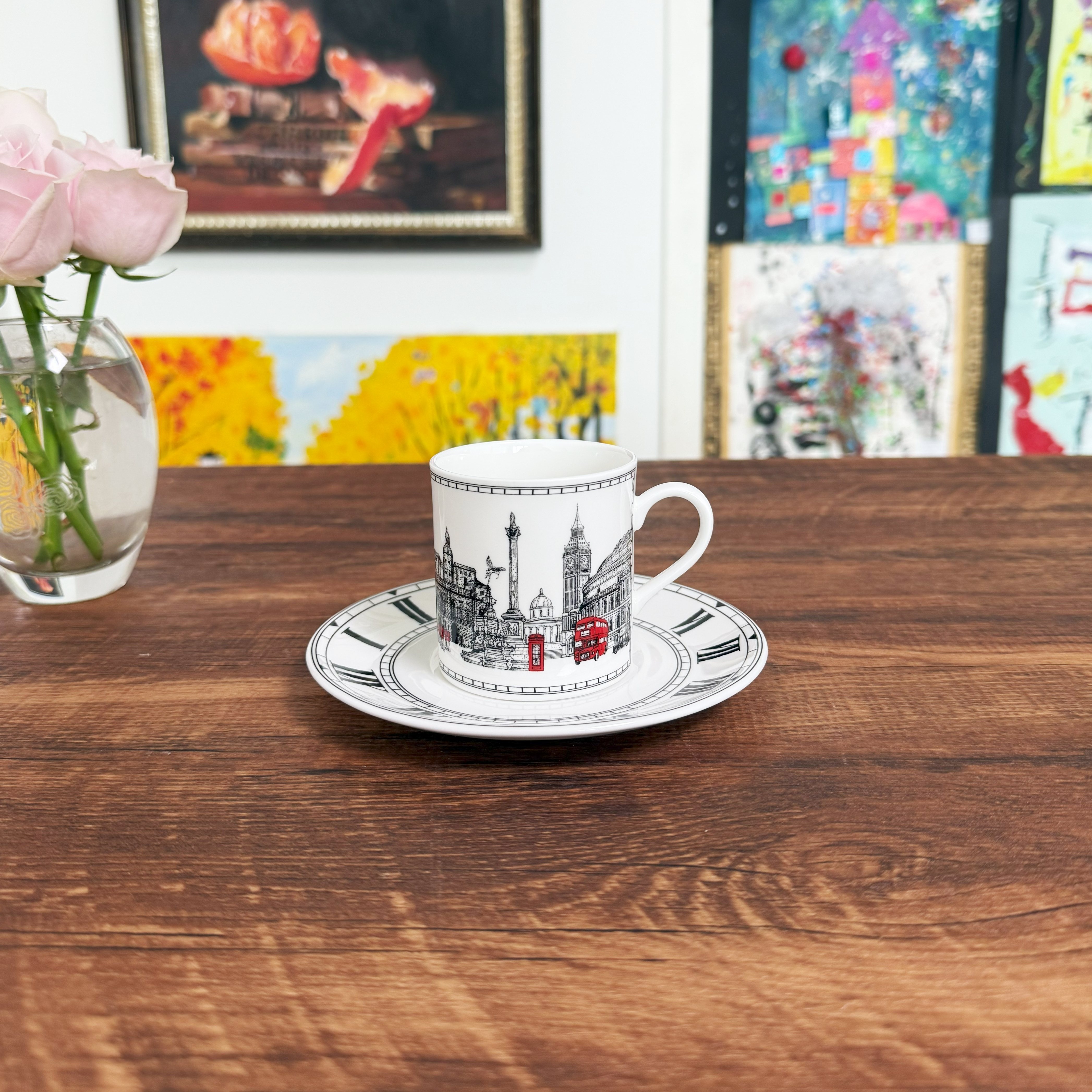 三重冠冕骨瓷茶杯碟欧式英制