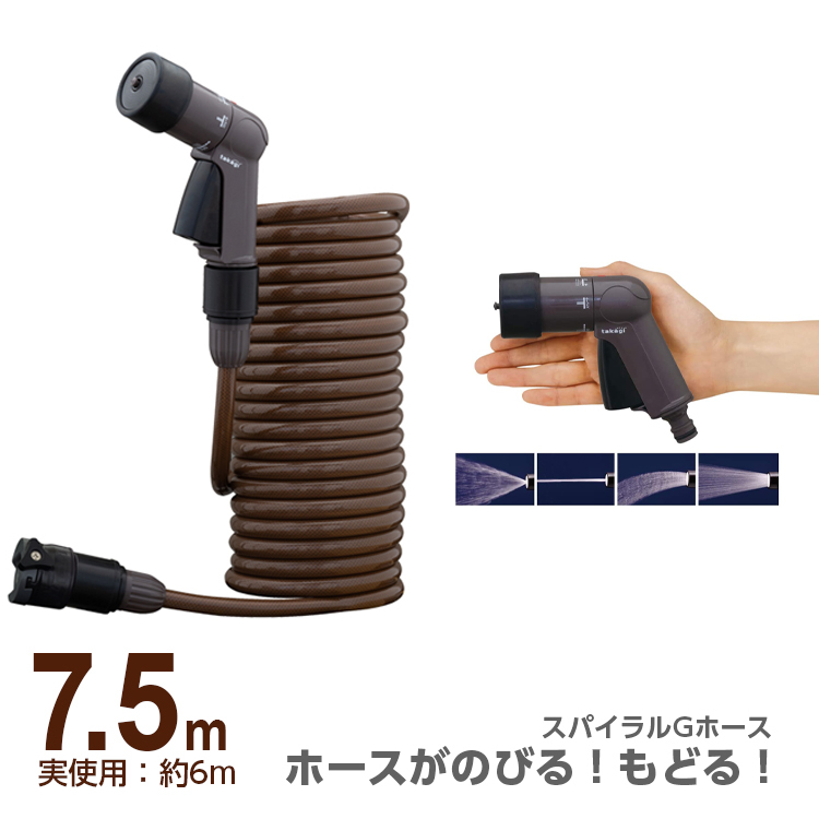 日本进口浇花神器洗车水枪喷头水管软管高压家用园艺浇水收纳套装