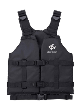 日本进口直邮成人助浮衣黑色修身专业多固定带防水保暖防风实用