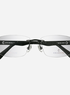 Charriol夏利豪眼镜框男商务纯钛超轻无框近视金丝大脸眼镜架1097