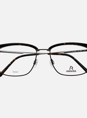 RODENSTOCK罗敦司得眼镜架大脸纯钛复古眼镜框男近视可配镜片7108