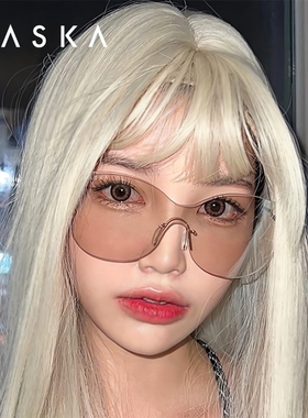 韩国MASKA墨镜一片式防风运动防紫外线护目镜浅色太阳镜Leisure