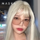 韩国MASKA墨镜一片式 防风运动防紫外线护目镜浅色太阳镜Leisure