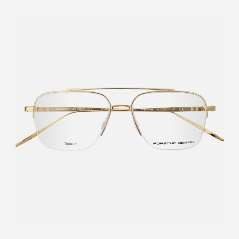 Porsche Design保时捷眼镜框男纯钛超轻飞行员半框双梁眼镜架8359
