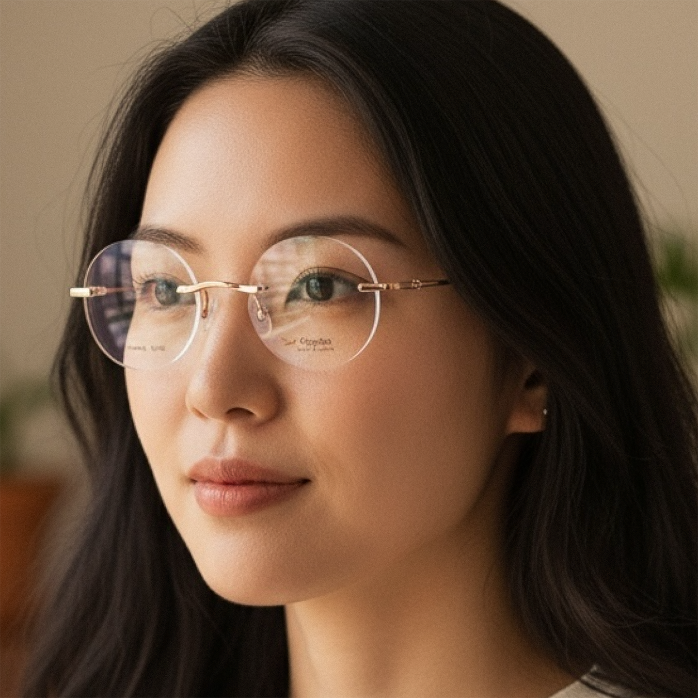 Chiyoko日本手工眼镜框女近视可配镜片小脸纯钛超轻男眼镜架9768