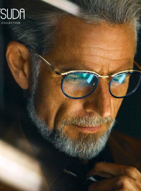 日本MATSUDA松田光弘眼镜框男女款纯钛超轻眉线框手工眼镜架M3092