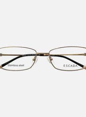 ESCADA艾斯卡达眼镜框女可配轻款复古大脸方形全框金边潮眼镜架70