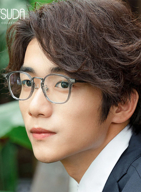 日本MATSUDA松田眼镜框男款近视超轻纯钛斯文商务手工眼镜架2808H