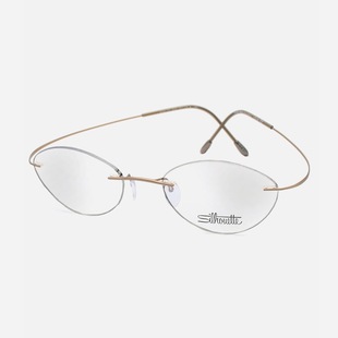 无螺丝纯钛超轻细框诗乐眼镜架气质小脸无框眼镜框女近视可配5515