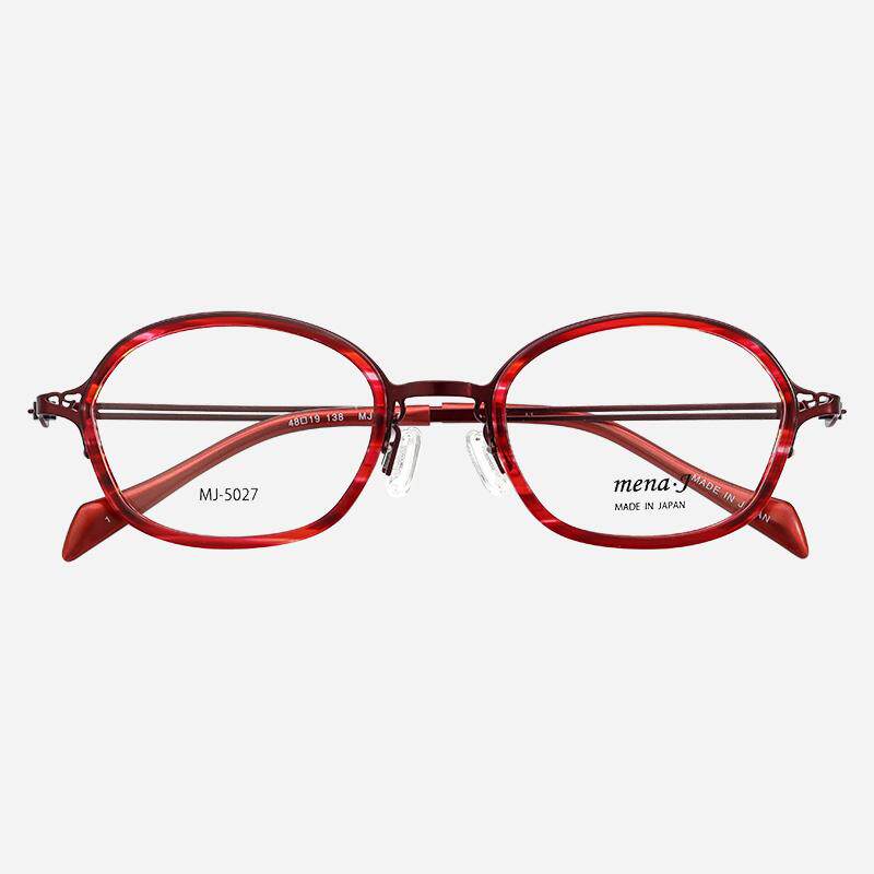 日本mena J眼镜框女小框超轻纯钛复古近视圆框文艺日系眼镜架5027