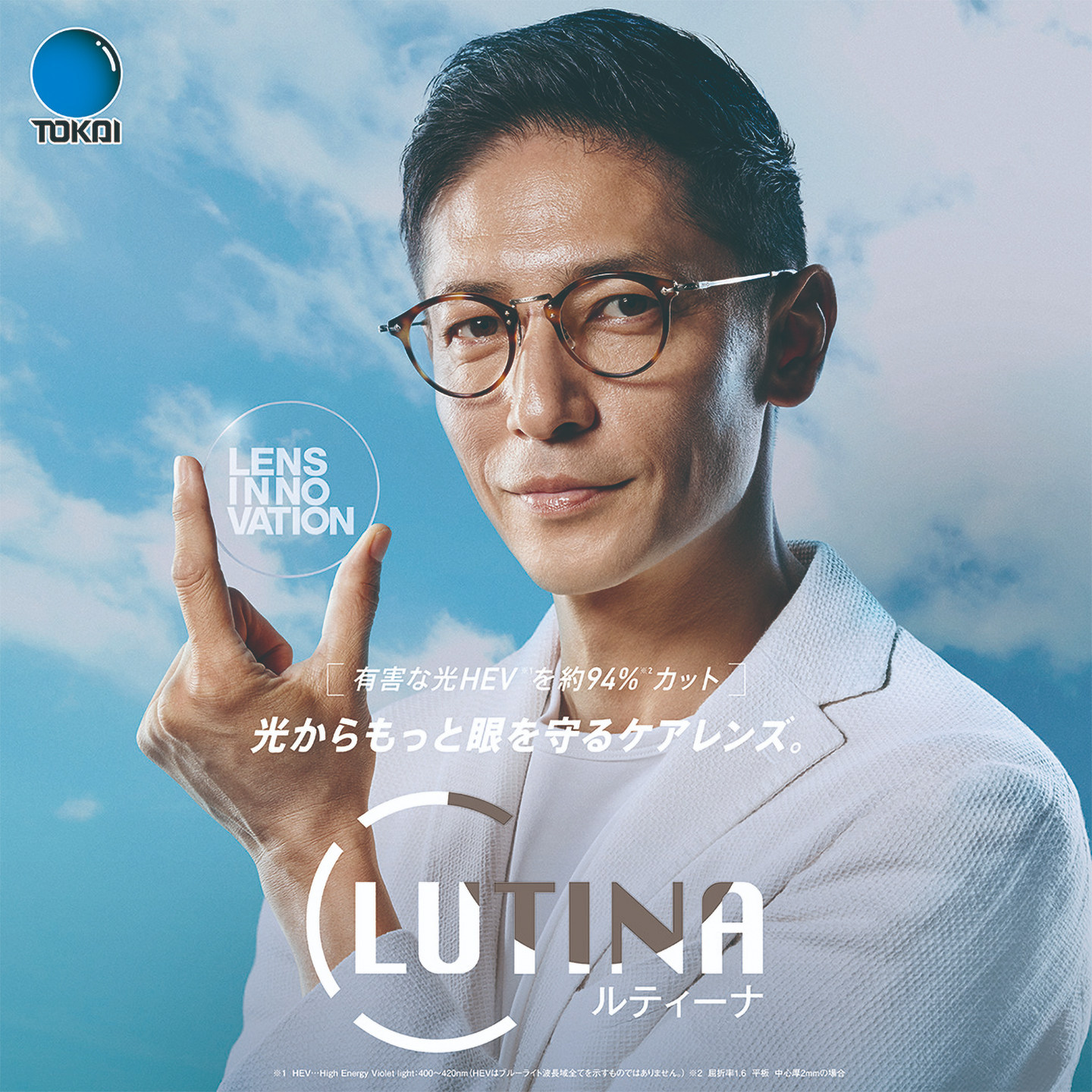 日本东海LUTINA防蓝光非球面镜片