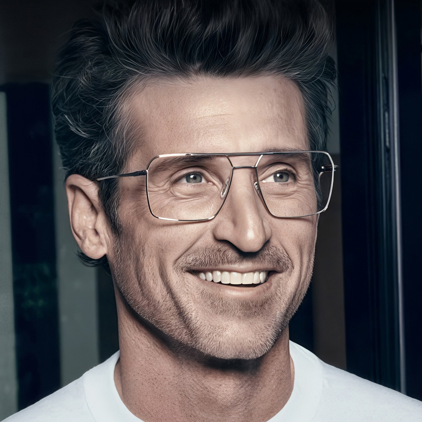 Porsche Design保时捷眼镜框男超轻纯钛方框飞行员大脸眼镜架8386