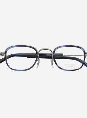 日本Masunaga增永眼镜框男款纯钛超轻方框商务43mm眼镜架GMS-112P