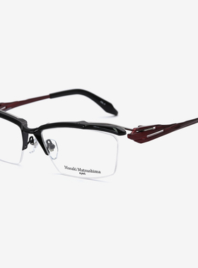 日本MASAKI松岛正树眼镜框商务眉线框纯钛半框男士款眼镜架MF1302