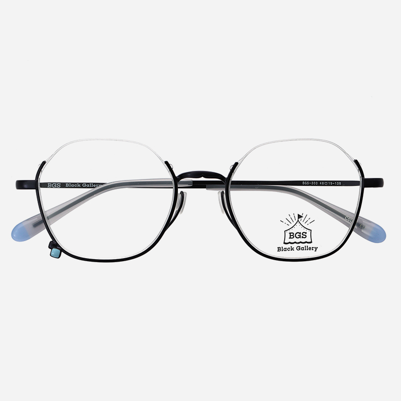 日本BGS眼镜框女款下半框时尚近视可配老花日系复古小脸眼镜架303