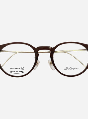 日本It Begin眼镜框男女赛璐珞钛金属板材近视复古超轻眼镜架3033