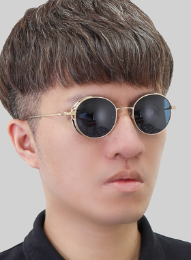 日本MATSUDA墨镜松田光弘超轻纯钛圆框防紫外线高级感太阳镜M3152