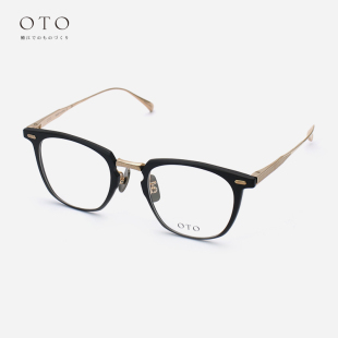 日本OTO手工眼镜框男近视全框商务纯钛超轻方框男款 眼镜架101 时尚