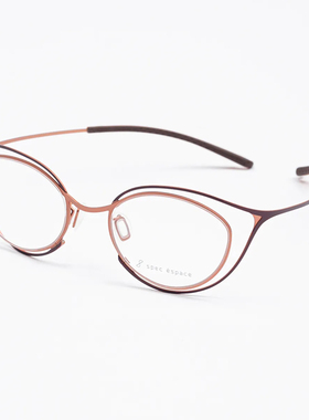 日本限量Spec Espace眼镜框女纯钛超轻猫眼小脸全框眼镜架ES2401T