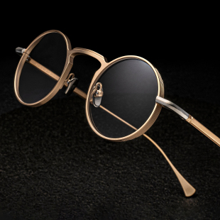 日本Masunaga Kenzo增永眼镜框纯钛复古小圆框44mm眼镜架TORCULAR