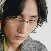 日本MATSUDA松田眼镜框超轻纯钛无框复古方框商务近视眼镜架M5008