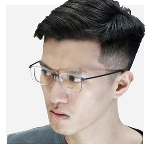眼睛全框女可配2884 商务钛架眼镜框超轻纯钛诗乐眼镜架近视镜男款