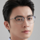 日本Chiyoko眼镜框男超轻纯钛商务全框眉线框大脸近视眼镜架7903