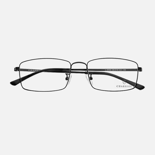 夏利豪男金丝斯文潮流眼镜架
