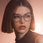 日本Masunaga增永眼镜框纯钛超轻女款 眼镜架LANTANA 复古圆框时尚