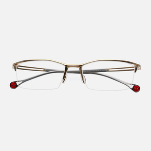 ken 纯钛眼镜架106 okuyama奥山清行日本手工眼镜框男金丝超轻个性