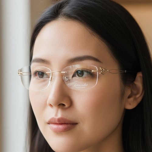 日本Charmant夏蒙线钛无框眼镜框