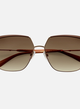 Hickmann海歌漫墨镜女款高级感潮流大脸显瘦渐变色方框太阳镜3221