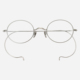 日本Masunaga增永眼镜框超轻纯钛46mm圆框挂耳式 眼镜架GMS 196TN