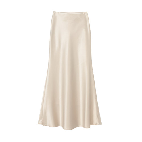 秋冬高腰缎面半身鱼尾裙