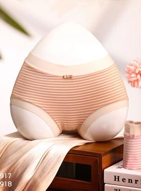4条包邮彩田31917莫代尔女式内裤无痕边条纹石墨烯底档抗菌31918