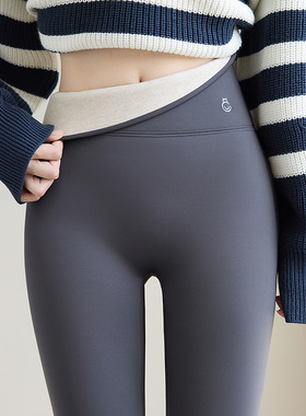 89000秋冬新款羊毛椰椰裤（小猫）高腰收腹提臀外穿加绒芭比裤女